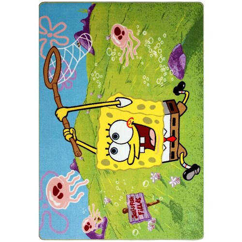    1,33  1,9   ,  Confetti Kids Sponge Bob Jellyfish Fields-01 Green 6960