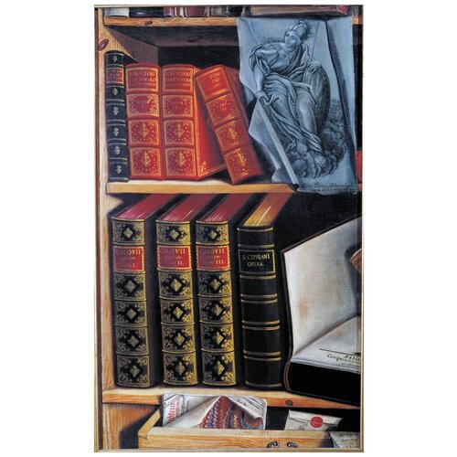       (Still life with books)   30. x 50. 1430