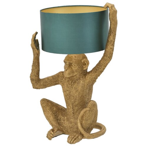   Gold Monkey Holding Lampshade 34800