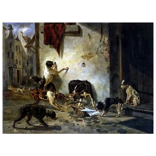   ,     (The dog, carrying lunch to its owner)   41. x 30. 1260