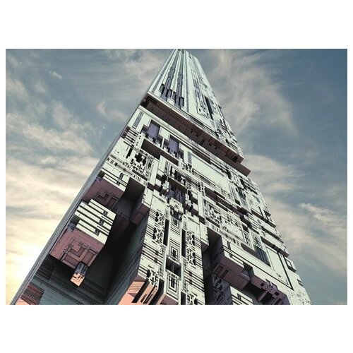      (Futuristic skyscraper) 40. x 30. 1220