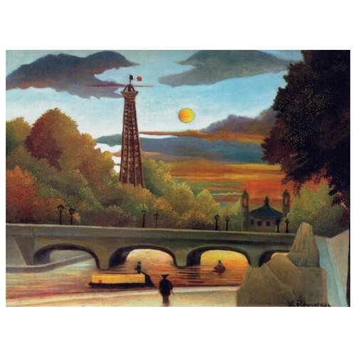          (Seine and Eiffel-tower in the sunset)   40. x 30. 1220