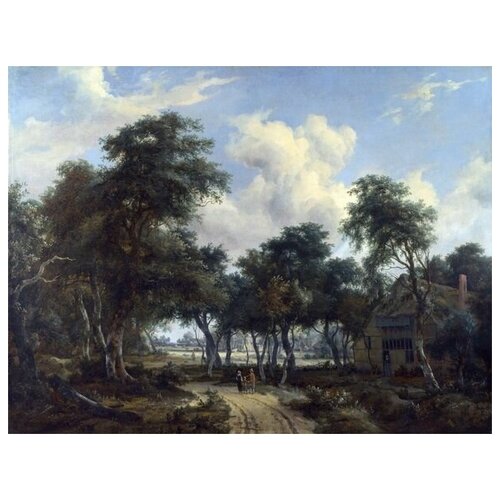        ( A Woody Landscape with a Cottage)   53. x 40. 1800