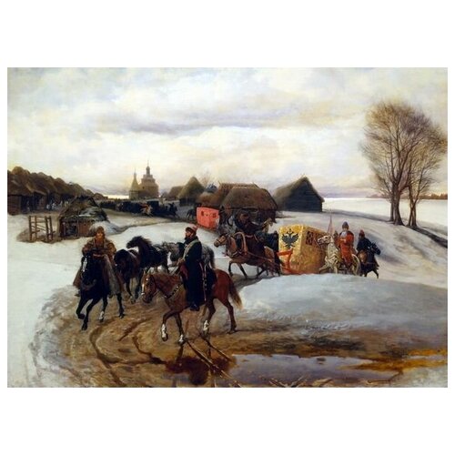             (Spring Queen train on a pilgrimage under Tsar Alexei Mikhailovich)   55. x 40. 1830
