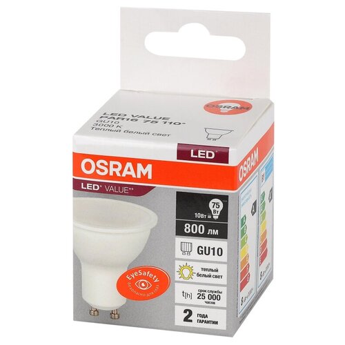   OSRAM LED Value PAR16, 800, 10 ( 75), 3000 242