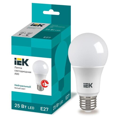   LED A80  25 230 4000 E27, IEK LLE-A80-25-230-40-E27 (1 .),  599  IEK