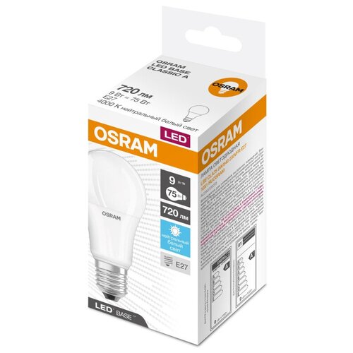   OSRAM LED Base A, 4000 E27 239