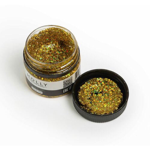    , ,    Glitter Gel, Holly Professional (Gold Mix),  500  Holly Professional