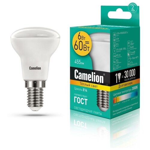   LED6 R50/830/E14 6 3000 . . E14 455 220-240 Camelion 11658 199