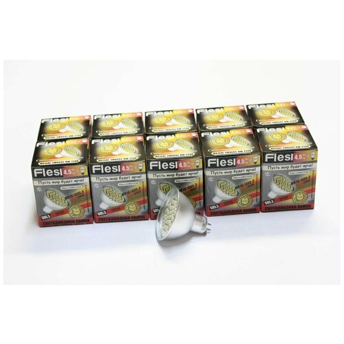 10��. ������������ ����� Flesi MR16AL-SMD60S-NW-220V 4.5W, Nat.White, 4200K 520�