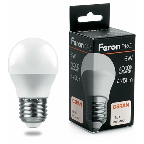 ����� ������������ Feron.PRO LB-1406 ����� E27 6W 4000K 136�