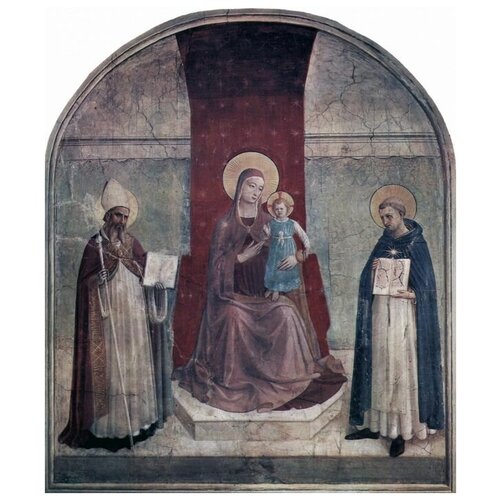          (Enthroned Madonna with St. Dominic)    30. x 36. 1130