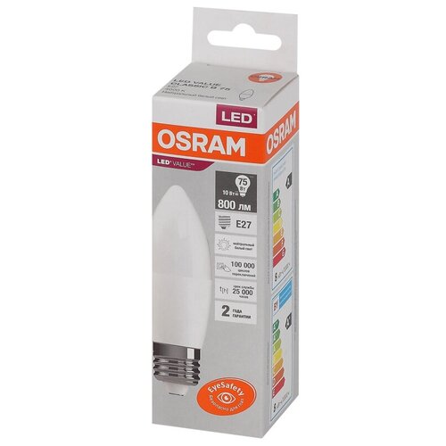   OSRAM LED Value B, 800, 10 ( 75), 4000 E27 214