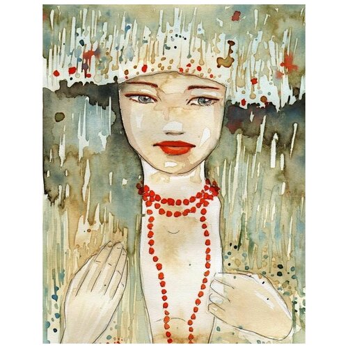        (Girl with red beads) 50. x 65. 2410
