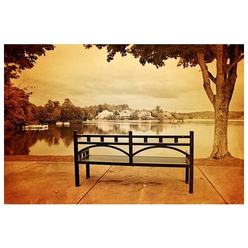       (Bench by the pond) 45. x 30. 1340