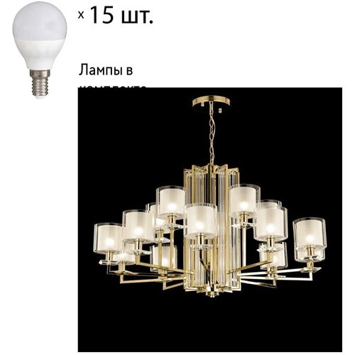 CRYSTAL LUX NICOLAS SP-PL10+5 GOLD/WHITE+Lamps E14 P45   91597