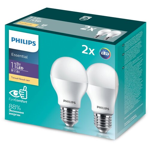 ESSLEDBulb 11W E27 3000K 1X2 PHILIPS - LED  392