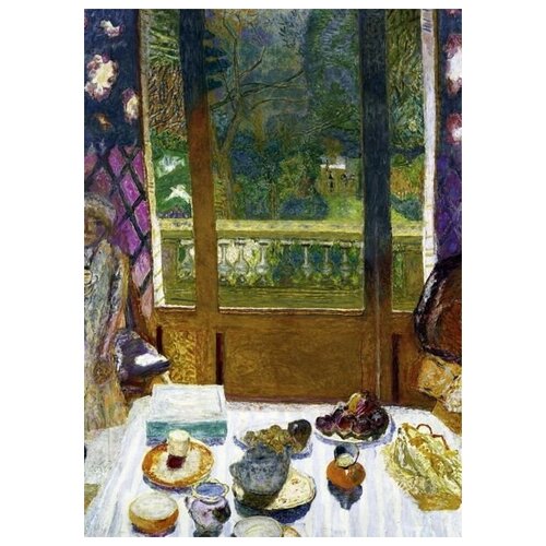    ,    (Dining Room Overlooking the Garden)   40. x 56. 1870