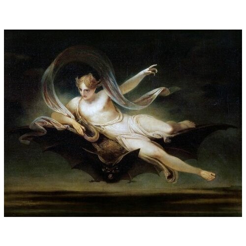         (Ariel on a Bats Back)   51. x 40.,  1750   