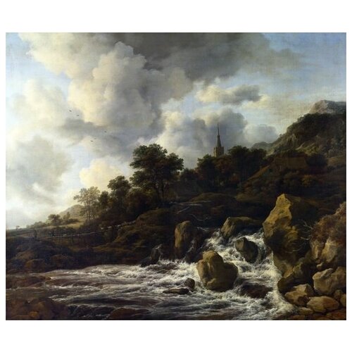        ,    (A Waterfall at the Foot of a Hill, near a Village) и   47. x 40.,  1640   