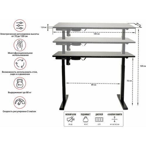   UNIX Fit Wood E-Desk 33890