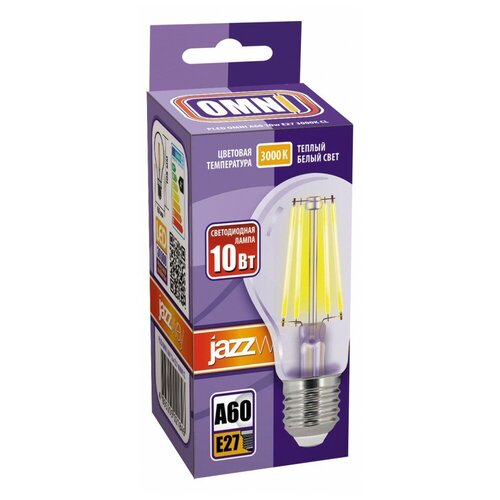   PLED OMNI A60 10W E27 3000K CL (10W=100, 1100Lm) 230/50 Jazzway 417