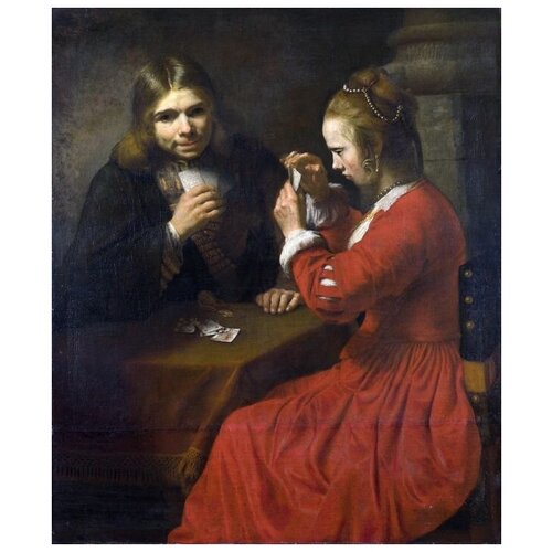           (A Young Man and a Girl playing Cards)   30. x 36. 1130