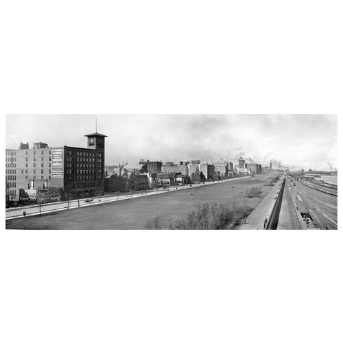      (Panorama of Chicago) 86. x 30. 2200