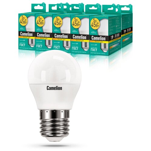   Camelion LED5-G45/830/E27  10  1000