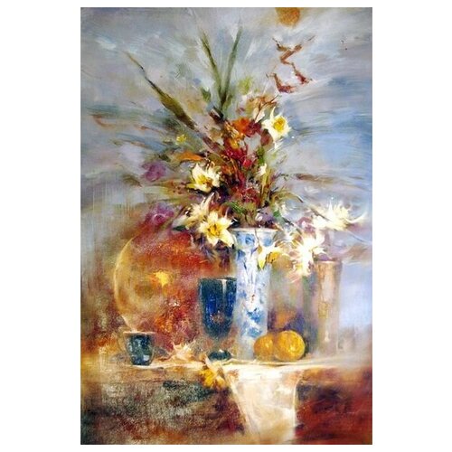     (Flowers in a vase) 26 30. x 45. 1340
