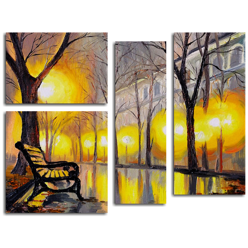    Oil painting of autumn street 7252 ,  1050  