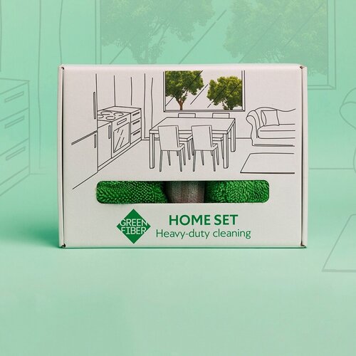      HOME SET Heavy-duty leaning Set GREEN FIBER,   3- . 1878