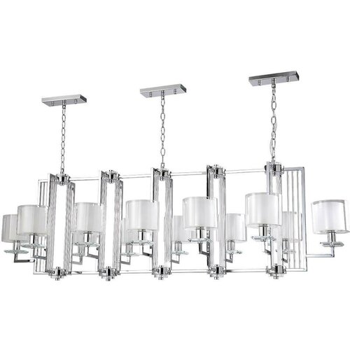    Crystal Lux NICOLAS SP12 L1600 NICKEL/WHITE,  62900  Crystal Lux