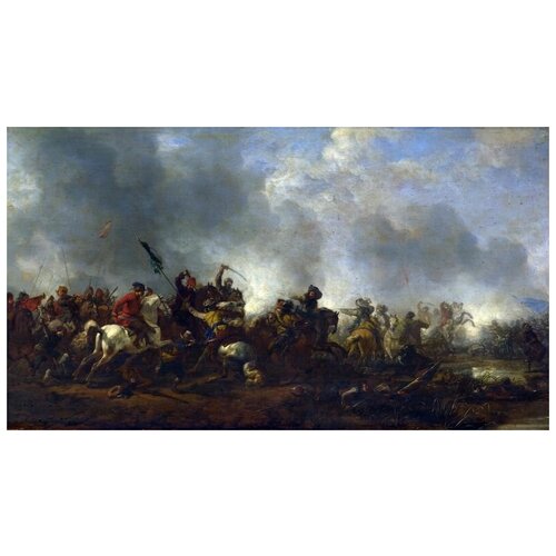    ,    (Cavalry attacking Infantry)   71. x 40. 2230