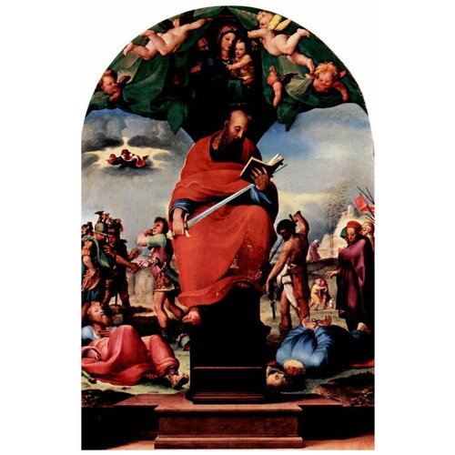        (Enthroned St. Paul, Altargemalde)   30. x 46. 1350