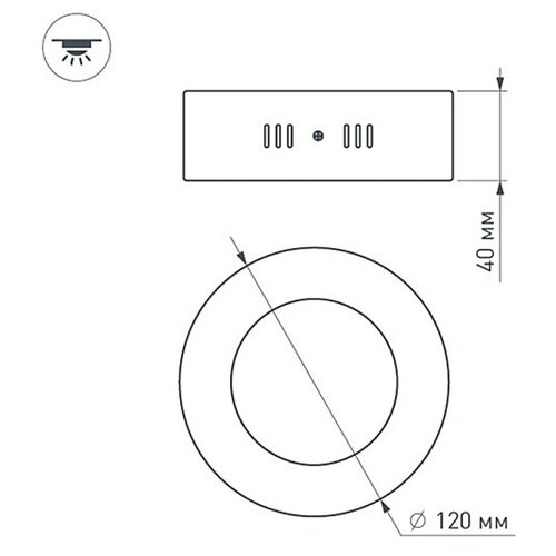 Arlight  SP-R120-6W Warm White (Arlight, IP20 ) 018854 880