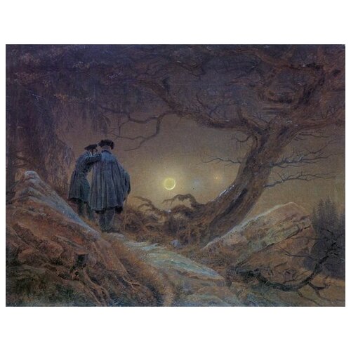         (Two men contemplating the moon)    65. x 50.,  2410   