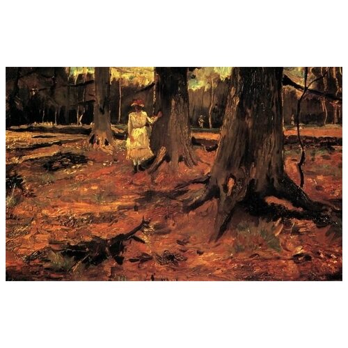         (Girl in White in the Woods)    63. x 40. 2050