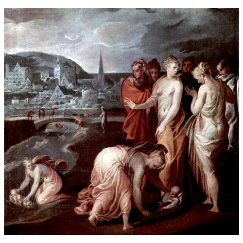         (The rescue of Moses from the water)    62. x 60.,  2650   