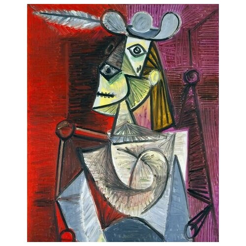       (Woman in an Armchair)   40. x 50. 1710