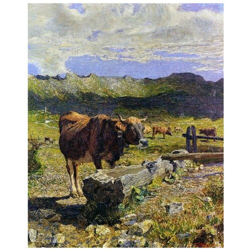        (Brown Cow in the Waterhole)   50. x 62. 2320