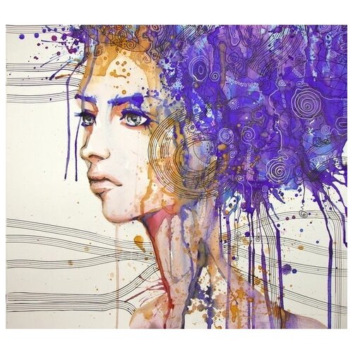        (Girl with purple hair) 1 34. x 30. 1110