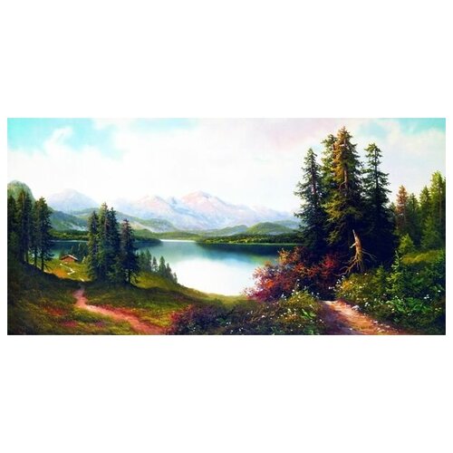       (The lake in the woods) 1 81. x 40. 2480