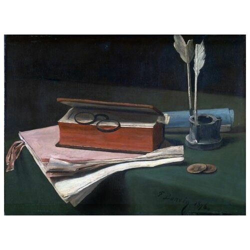      ,    (Still Life with Book, Papers and Inkwell)   67. x 50. 2470