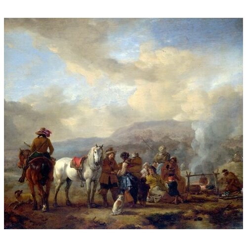         (Two Horsemen at a Gipsy Encampment)   68. x 60. 2830