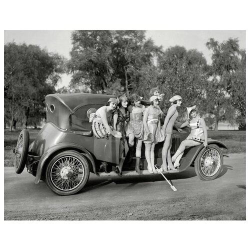 ������ �� ������ ������� �� �������� ���������� (Girls on the steps of the car) 51��. x 40��. 1750�