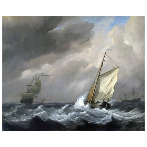           (A Small Dutch Vessel close-hauled in a Strong Breeze)      50. x 40.,  1710   