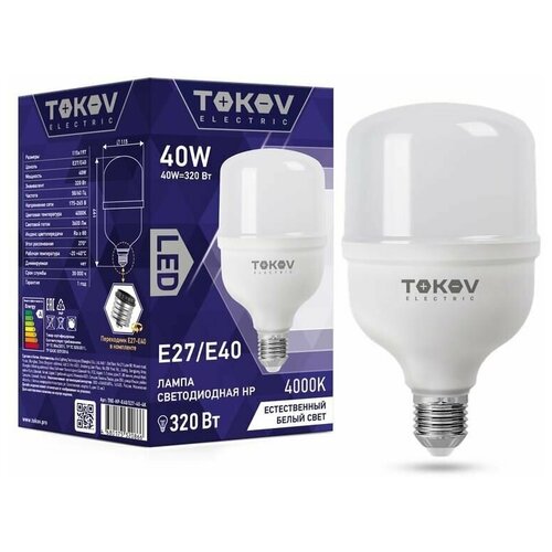 ����� ������������ 40�� HP 4000� �40/�27 176-264� TOKOV ELECTRIC TKE-HP-E40/E27-40-4K 364�