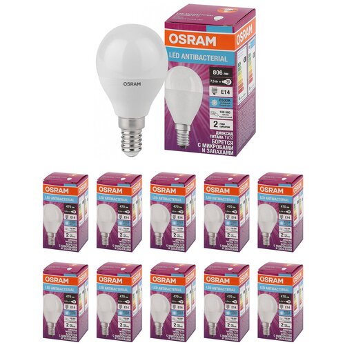 �������� ������������ OSRAM ����������������� ��� P E14 7,5�� 220� 806�� 6500� �������� �����, �������� 10�� 2708�