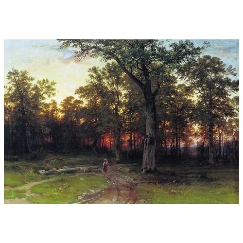      (Wood in the evening)   71. x 50. 2580